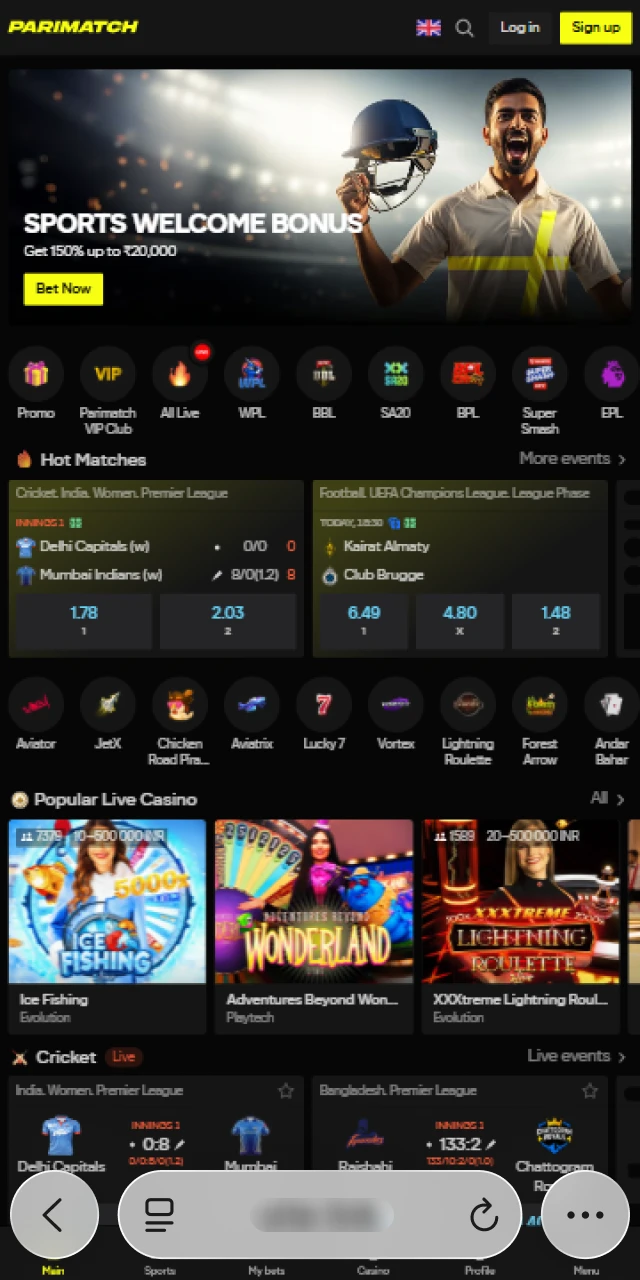 Open the official website in Safari.