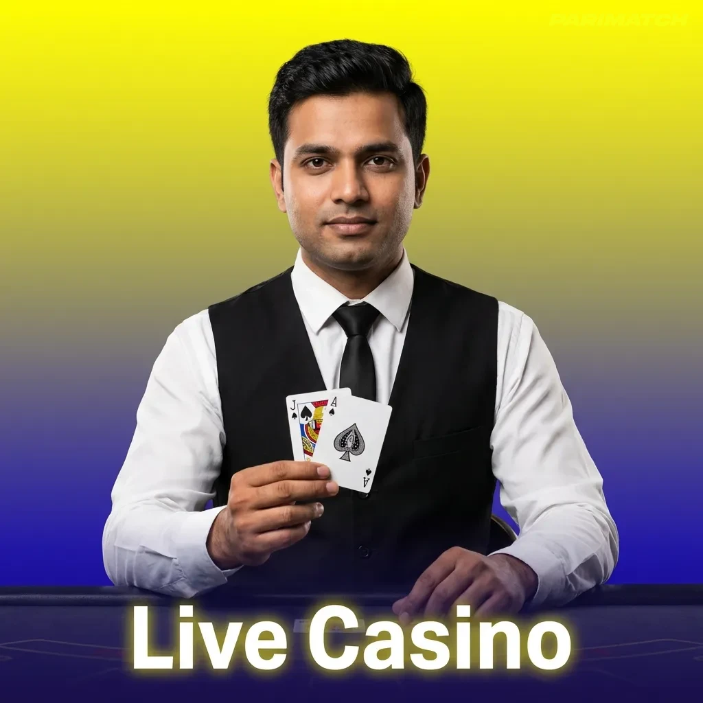 Dealer hosting live roulette, blackjack, and baccarat in a Parimatch Tier 2 live casino studio stream