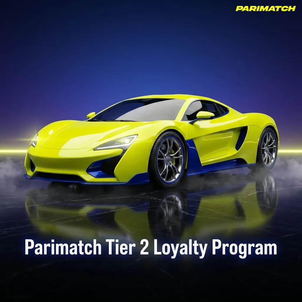Parimatch Tier 2 Loyalty Program graphic showing points turning into higher tiers, cashback, VIP perks, and personalised rewards