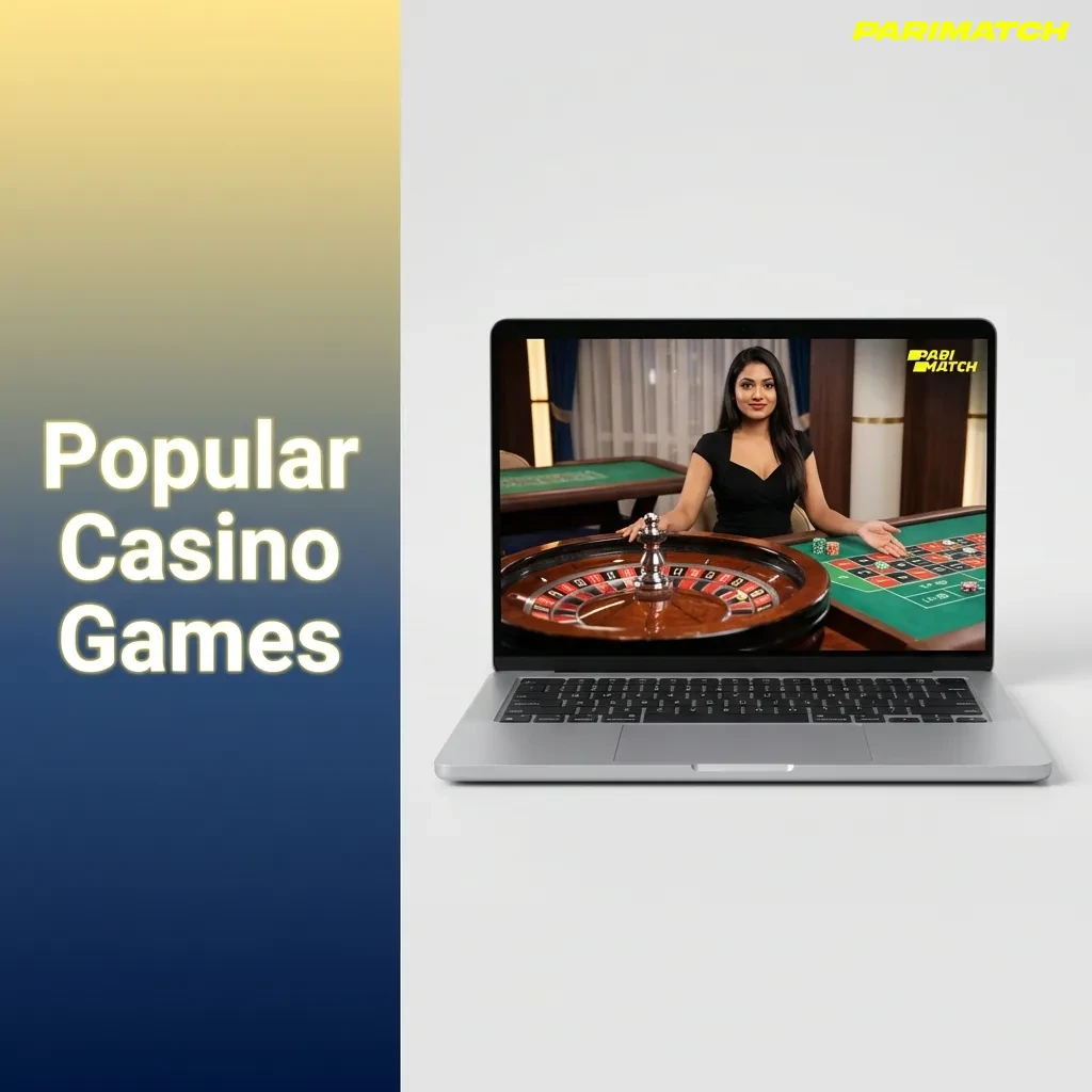 Collage of popular online casino games: slots, roulette wheel, and live card tables on mobile and desktop screens.