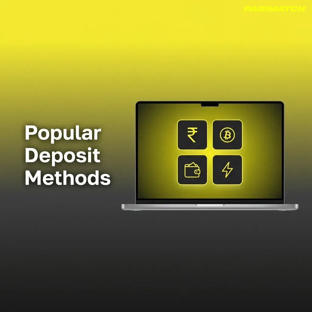 Infographic titled “Popular Deposit Methods” showing UPI, Paytm, PhonePe, GPay, NetBanking, Visa, and Mastercard icons.