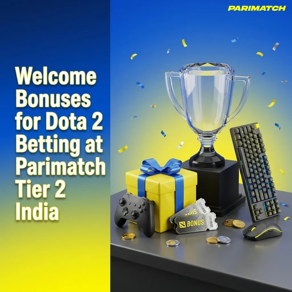 Parimatch Tier 2 India promo banner highlighting 150% sports welcome bonus up to INR 30,000 for Dota 2 betting