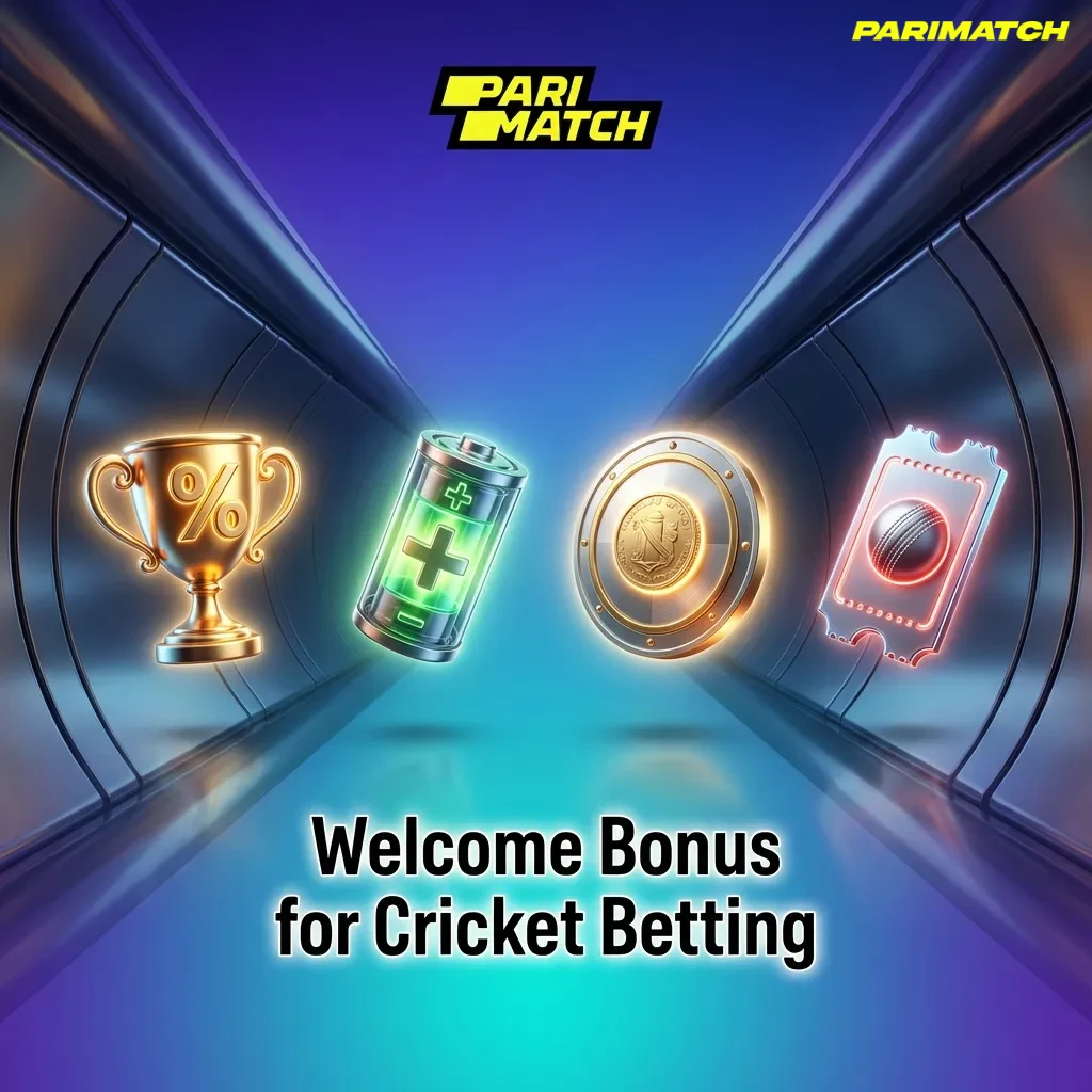 Banner showing “150% Cricket Welcome Bonus up to ₹30,000” with cricket stadium background and signup and deposit prompt