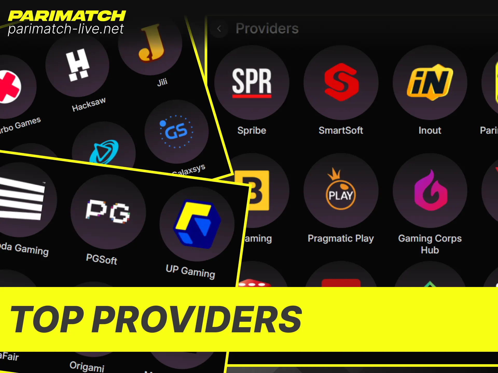 Play titles developed by world-renowned software providers at Parimatch casino.