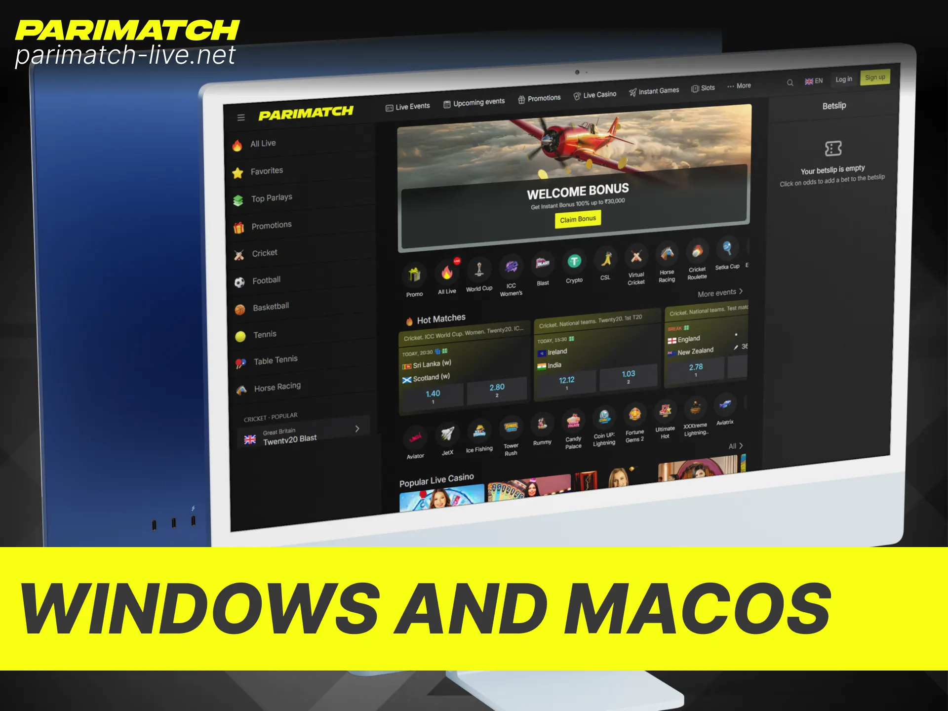 Enjoy convenient betting and gaming using Parimatch on PC systems.